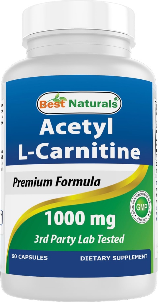 Bästa Naturals Acetyl L-Carnitine 1000mg kapsel, 60 greve