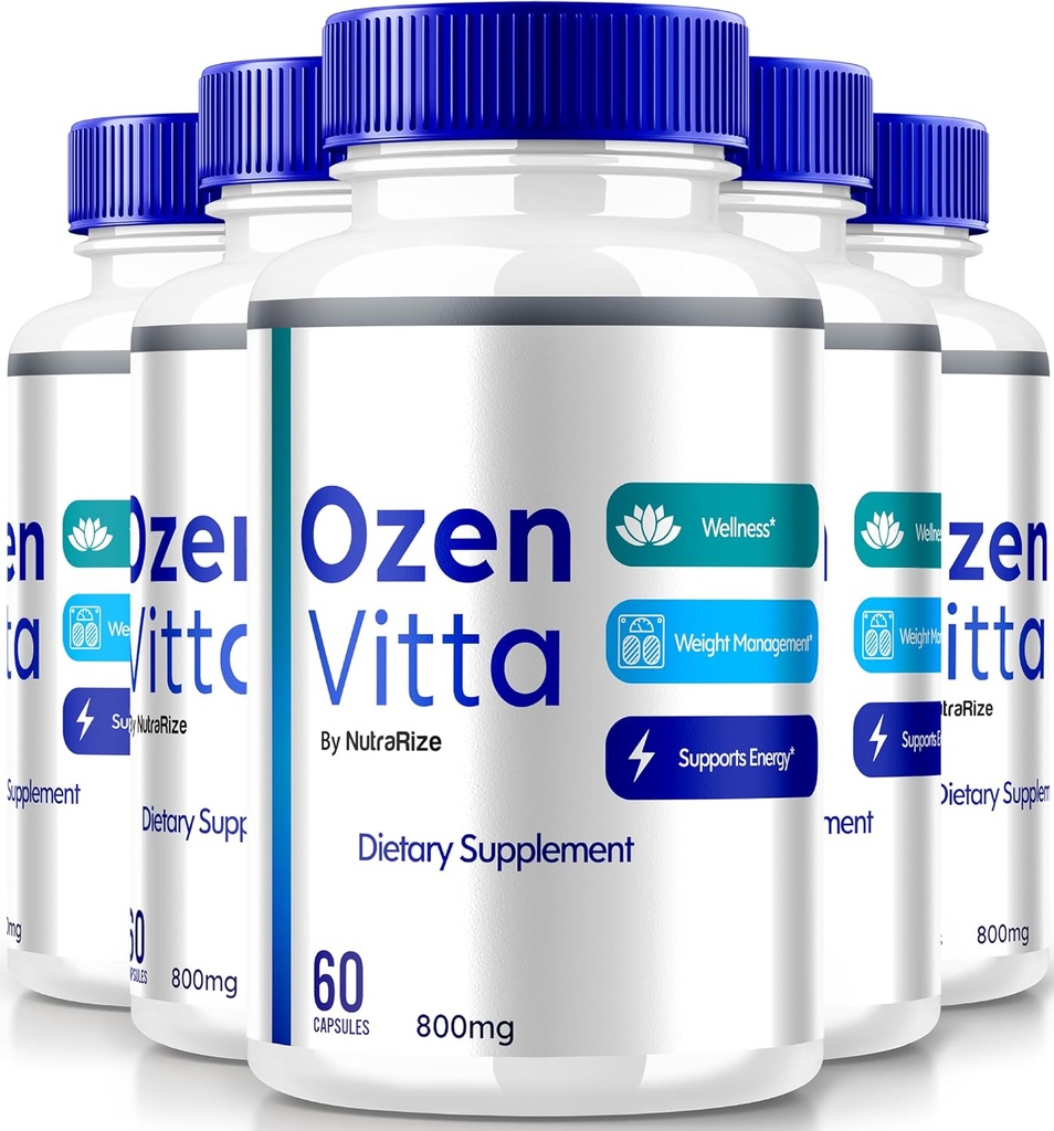 (5 Pack) Ozen Vitta, Ozen Vitta Capsules, Officiell OzenVitta Formel för effektiv viktminskning, All-Natural Keto piller för Fit och Active Lifestyle, Health Supplement Capsula Reviews (300 kapslar)