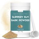 6 oz Organic Slippery Elm Powder, Organic Slippery Elm Bark Powder, 100% Pure & Natural, Food-Grade, Helps Soothe The Throat and Coughing, Vegan, Pet Friendly