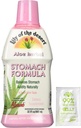 Lily of The Desert Stomach Formel, Organic Aloe Vera Juice med Slippery Elm, Chamomile, Peppermint och Ginger för Gut Health, Acid Reflux, Heartburn Relief, 32 Oz, Gelly Sachet Inkluderad.