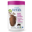 helt enkelt tera Pure Whey Protein Powder - Dark Chocolate Clean Protein Powder, Grass Fed Whey Protein Powder Utan Artificiella sötningsmedel, Clean Label, Non-GMO, Kosher, rBGH-Free - 24 Oz