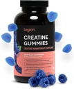 LEGION Creatine Monohydrate Gummies - Clean Chewable Creatine Supplement for Strength, Endurance & Muscle Recovery - 30 Sour Blue Raspberry Flavor Servings - Inga konstgjorda smaker eller sötningsmedel