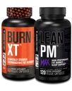 Jacked Factory Burn-XT Clinically Studied Thermogenic Weight Loss (60 kapslar) - Lean PM MAX Sleep Aid (120 kapslar) för Appetite Suppression (180 kapslar)