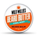 Wild Willies Premium Beard Balm för män, Leave-In Butter Conditioner med organiska ingredienser, främja tillväxt, tar bort Itch & Dandruff - Återställer fukt - Cool Mint, 2 Oz
