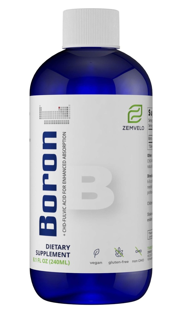 Liquid Boron | 3 månaders leverans | Stöd Graceful Aging | Stöd Calcium och Magnesium Absorption
