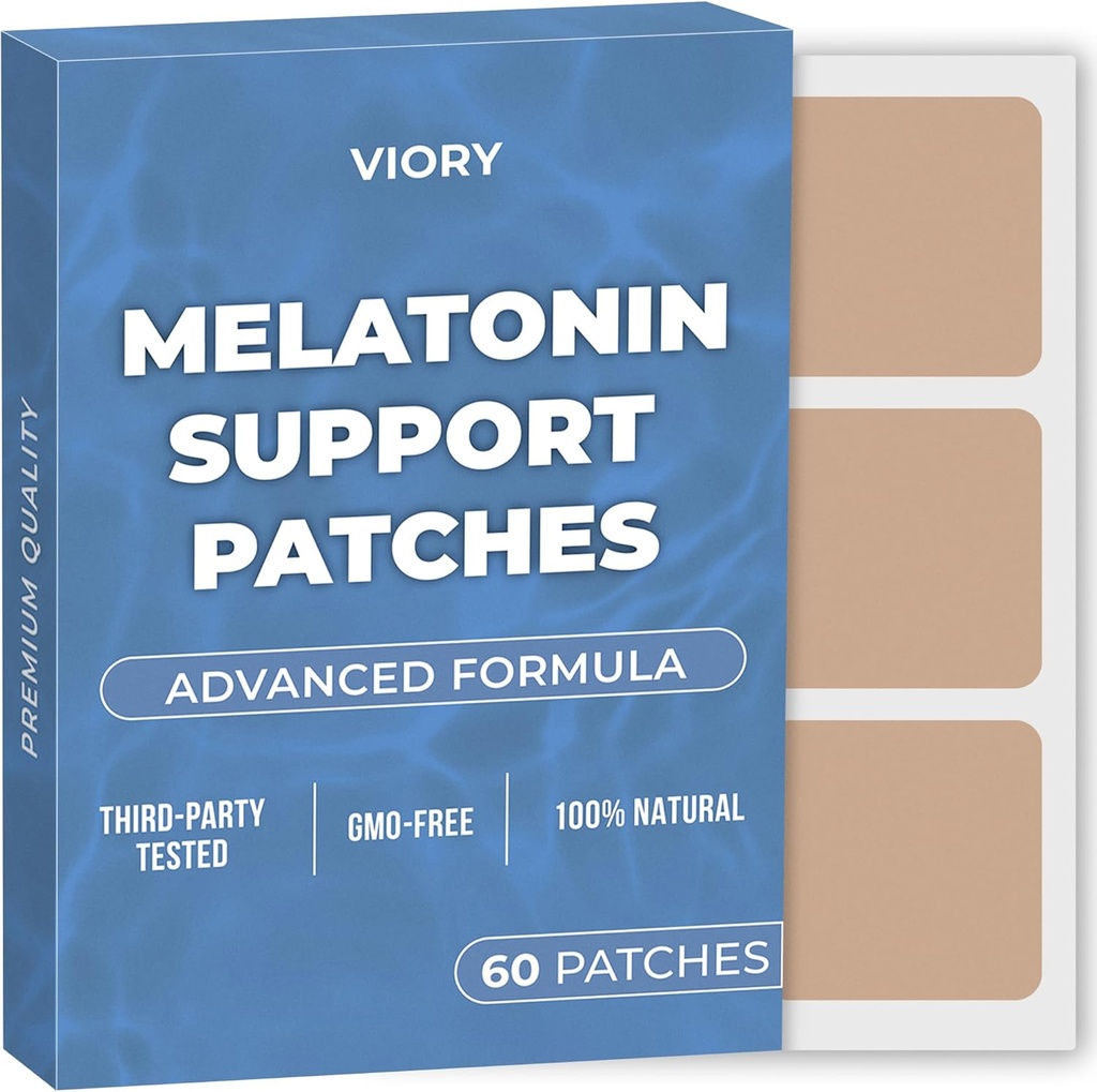 Melatonin Sleep Patches för vuxna extra styrka | Easy-to-Apply Sleep Patch med Valerian | Relax & Wake Up Refreshed | Långvarig nattkomfort för män och kvinnor | 60 Patches