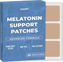 Melatonin Sleep Patches för vuxna extra styrka | Easy-to-Apply Sleep Patch med Valerian | Relax & Wake Up Refreshed | Långvarig nattkomfort för män och kvinnor | 60 Patches