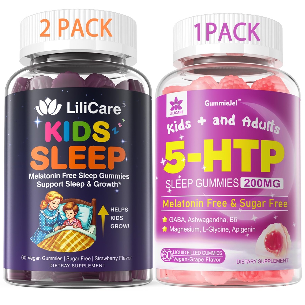 5HTP Gummies med Magnesium Glycinate + Kids Sleep Gummies - Magnesium Glycinate Gummies