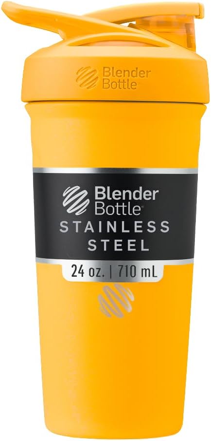 BlenderBottle Sport isolerade rostfritt stål Shaker Bottle med Wire Whisk, 24-Ounce, Mango - Protein Shakes & Hydration för idrottare & Fitness Entusiaster, Easy Mixing, håller Drinks Cold, Lockable Lid