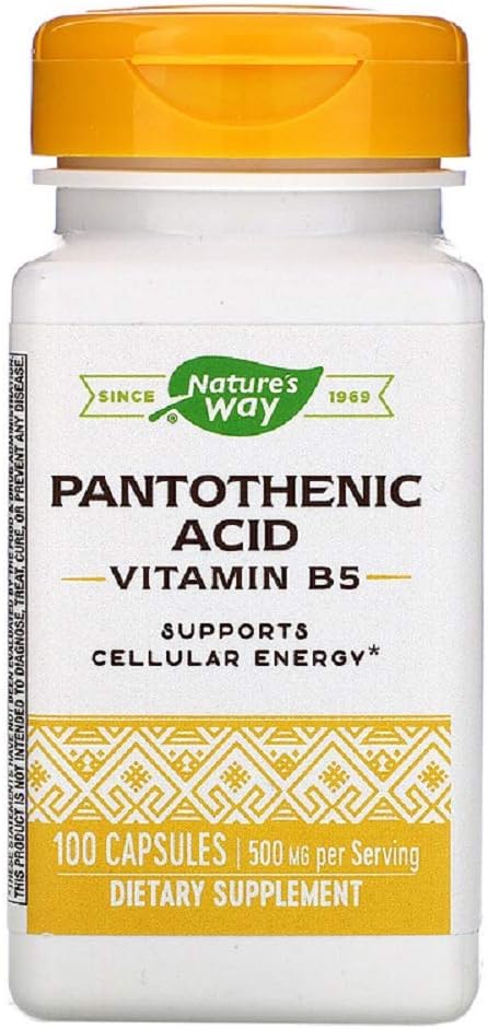 Naturens sätt Pantothenic Acid, 100 Count (Pack of 2)