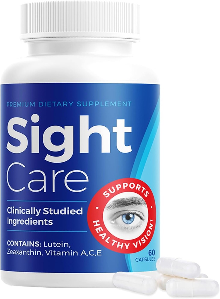 SightCare - Vision Support Supplement - Naturlig formel för ögonhälsa, klarhet och fokus - Avancerad ögonstöd, 60 kapslar - 2 piller dagligen