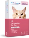 MySimplePetLab Cat Ear Infection Test Kit, Vet Godkänd, Detekterar Yeast & Bacteria, Mail-in Kit, Snabba resultat, Lätt hemmabruk för Smelly, Itchy Ears, Stöder Cat Ear Health