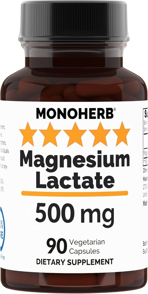 Magnesiumlaktat 500 mg - 90 vegetariska kapsel