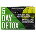 Strip 5 Day Detox Cleanse - Komplett kroppsrengöring | Ta bort gifter och oönskade föroreningar - Naturligt, hälsosamt rengöringsstöd för lever, urinvägar, njure, matsmältningssystem - 40 kapslar