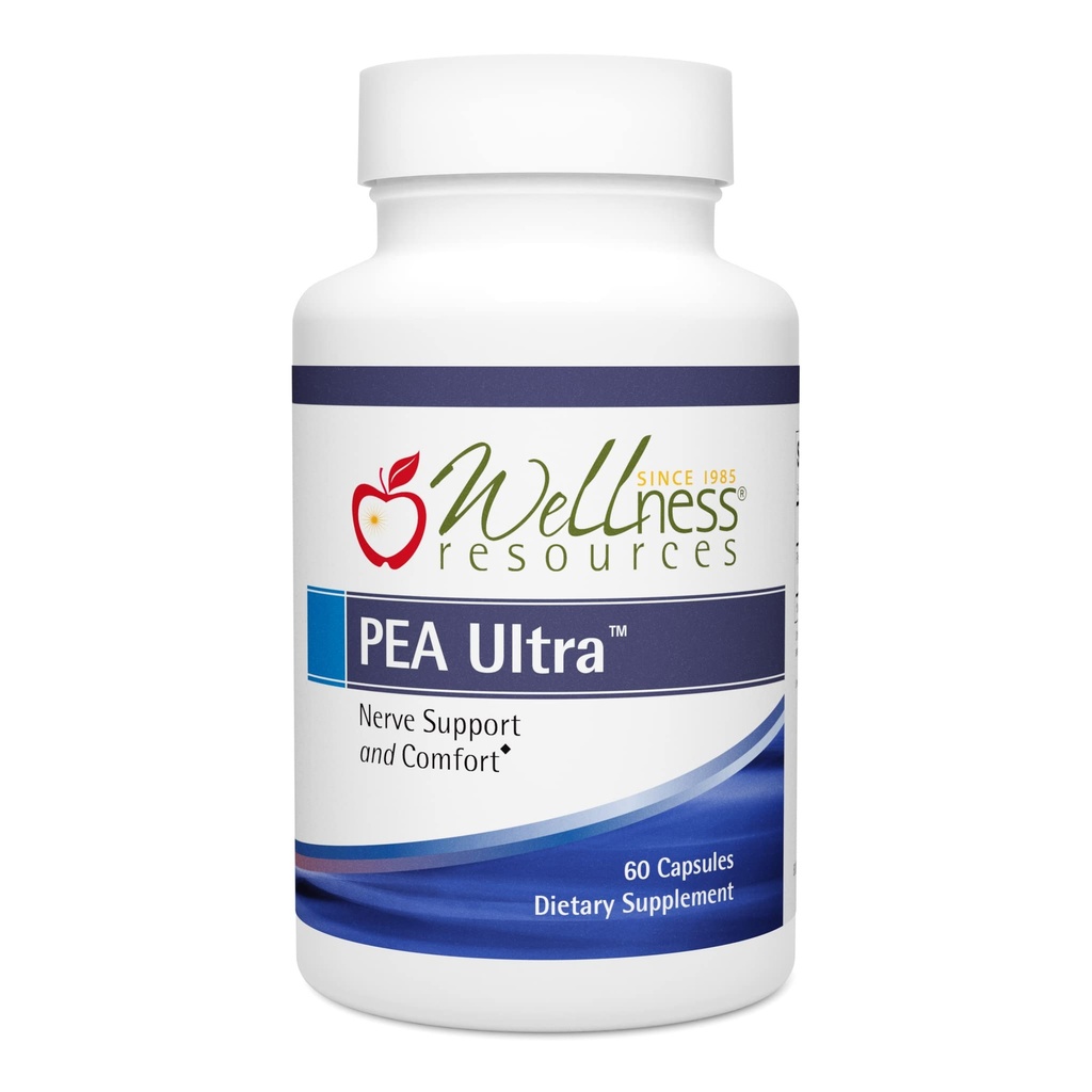 Wellness Resources Pea Ultra med Levagen + High Absorption Pea Supplement för mindre smärta, gemensam hälsa, sömnstöd, hjärnhälsa och stressstöd - Palmitoylethanolamide 300mg, 60 kapslar