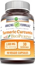 Fantastiska Formler Turmeric Curcumin med Bioperine 3000 mg Per Serving | 90 Veggie Capsules Supplement | Non-GMO | Gluten Free | Made in USA