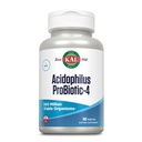 KAL Acidophilus ProBiotic-4, 500 miljoner CFUs, Four Probiotic Strains, Probiotics for Women and Men, Freeze Dried, L. acidophilus, L. bulgaricus, S. thermophilus, B. bifidum, 100 Servings, 100 VegCaps