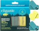 Cliganic Mosquito Repellent Refill Pack (6 Pellets) för Cliganic Wristbands - Natural DEET-Free, Essential Oil Infused