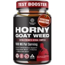 Horny Goat Weed för män - Extra styrka Male Supplement med Black Maca Root, Tongkat Ali, Saw Palmetto & Panax Ginseng Extract för Stamina & Energy - 180 kapslar