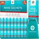 Medi Grade Sinus Rinse Packets – Nasal Rinse Essentials Kit of 130 x Salt Packets and Convenient Storage Bag - Enjoy Effortless Nasal Irrigation at Home or On The Go with Our Neti Pot Salt Packets