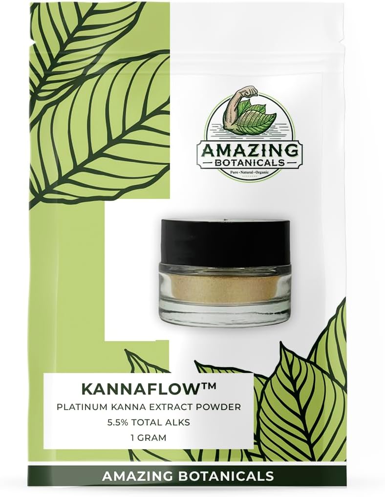 Kanna Extract Powder, Premium Lab Refined Sceletium Tortuosum Extract | 5.5% Active Alkaloids, 80% Mesembrine - 25mg Alkaloid-rich extract - Includes dosing Spoon - (1 Gram) 40 servings