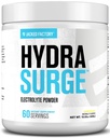 Jacked Factory HYDRASURGE Electrolyte Powder - Hydration Supplement w/Key Minerals, Himalayan Sea Salt, Coconut Water - Keto Friendly, naturligt sötad - 60 portioner, Lemonade