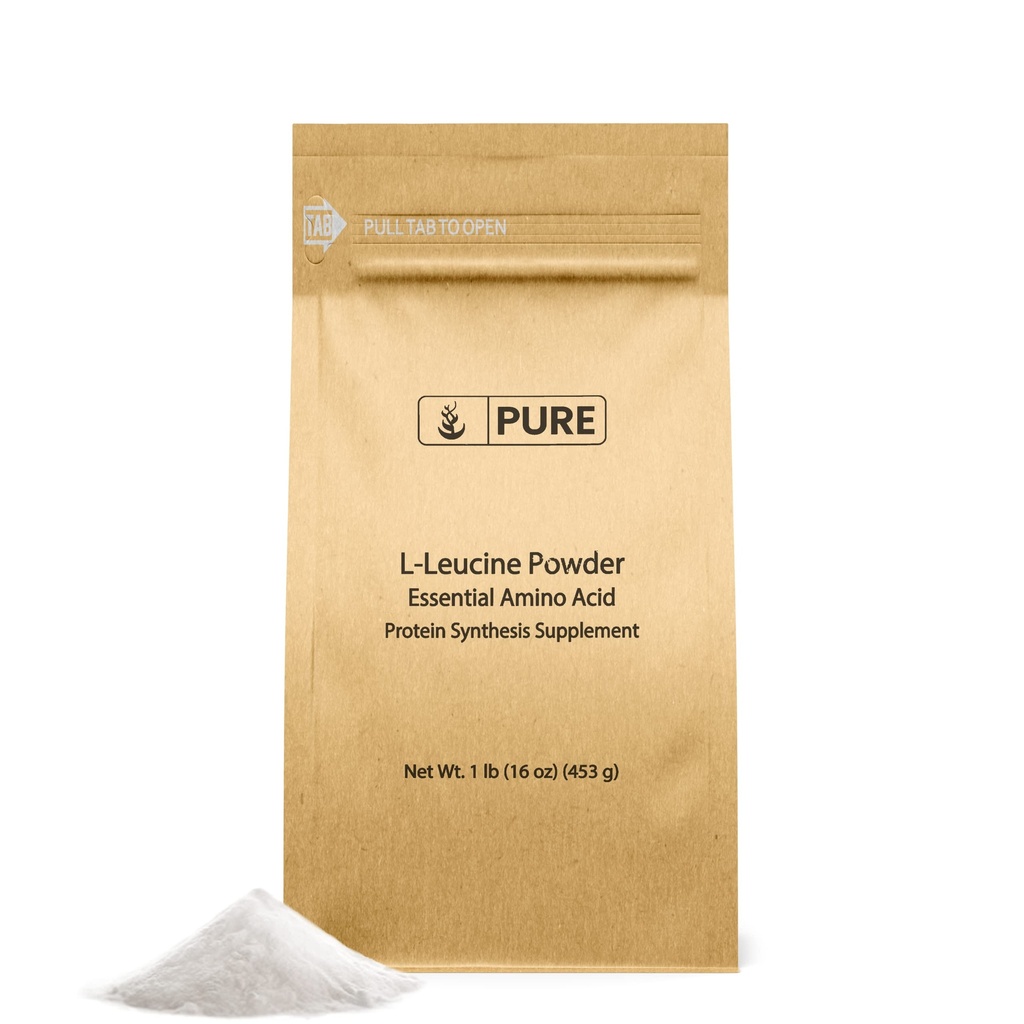 Rena originalingredienser L-Leucine (1lb) Pulver, Essential Amino Acid Supplement, Lab-Verified