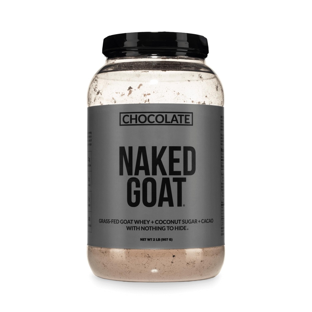 NAKED Goat Chocolate Protein Powder - Pasture Fed Goat Whey Protein Powder från Small-Herd Dairies - Endast 3 Ingredienser - GMO Free, Soy Free - All Natural - 23 Grams of Protein - 25 portioner
