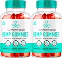 (2 Pack) Harmony Glow Gummies, Harmony Glow Hemp Gummies, Harmony Glow Supplement, Harmony Glow Natural Hemp, HarmonyGlow Hemp Gummies, Harmony Glow Multivitamin Gummys, 60 Gummies för 2 månader