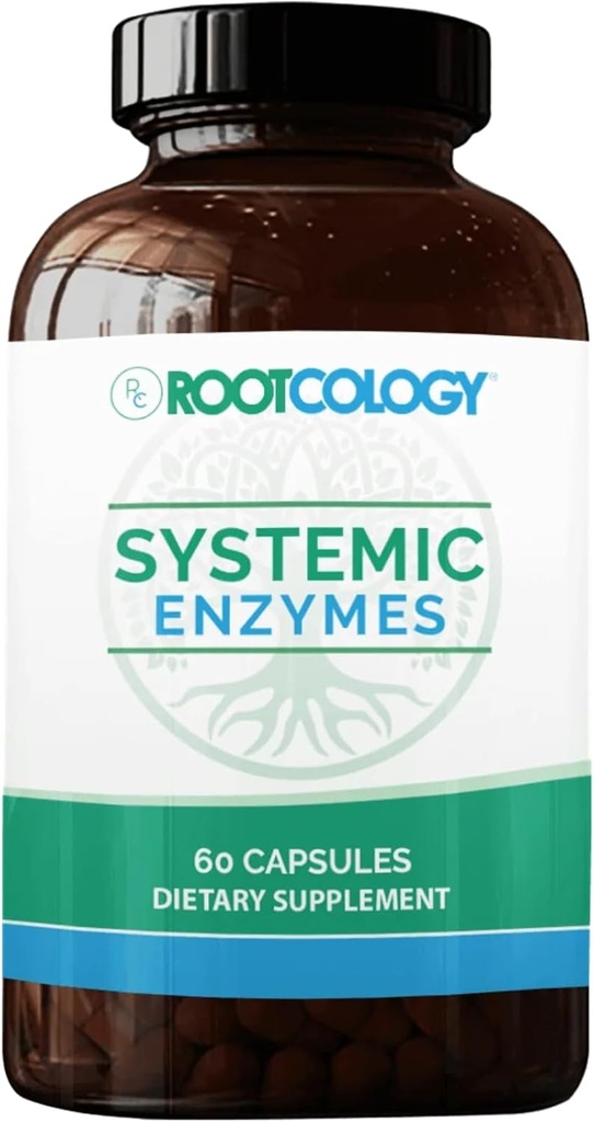 Rootcology av Dr Izabella Wentz | Systemiska enzymer | Stöd Normal Tissue Repair med gurkmeja och ingefära extrakt | Naturligt stöd för hälsosam läkning | 60 kapslar