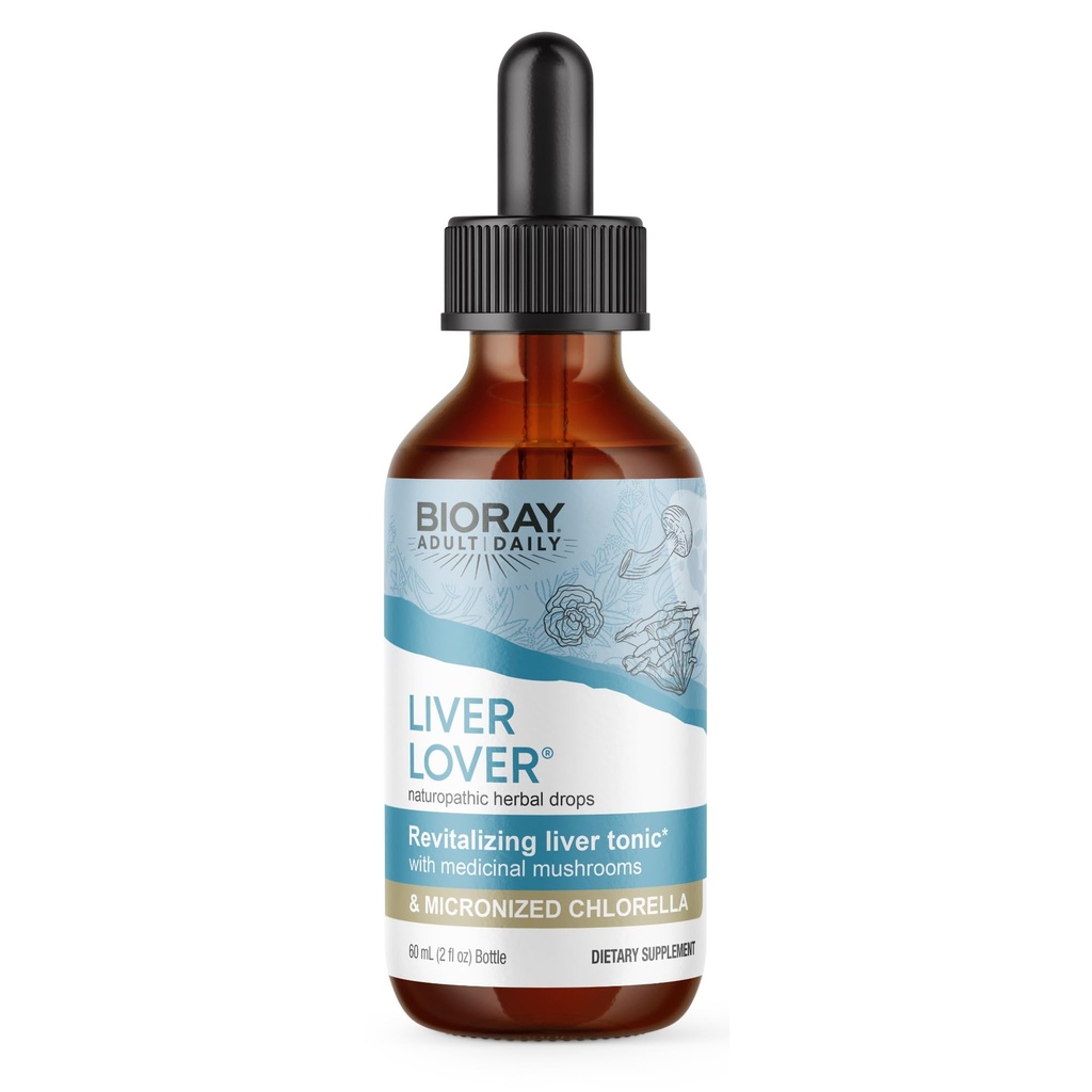 BIORAY Daily Liver Lover - 2 fl oz - Stöder Liver & Adrenals - Icke-GMO, Vegan, Gluten Free