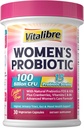 Kvinnors probiotika 100 miljarder CFU & Magnesium Komplex Supplement 10-i-1 420mg