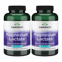 Swanson Magnesium Laktat - Mineral Supplement främjar muskel- och benhälsostöd - Laktosfri Laktat Mineral Form för Gentle Absorption - (120 kapslar, 84mg Varje) 2 Pack