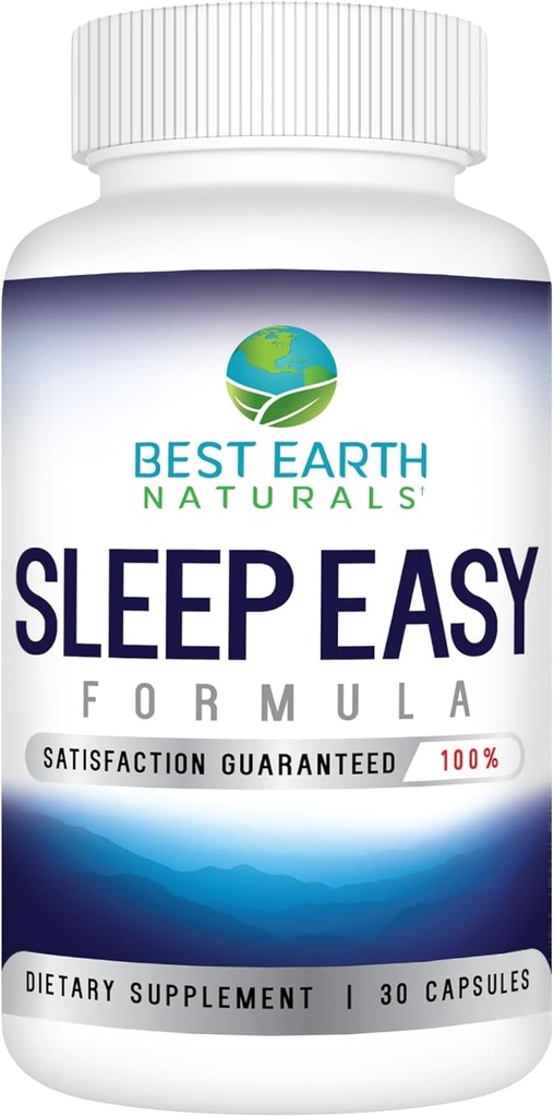 Bästa Earth Naturals Sleep Easy Supplement med L-Theanine, GABA, 5-HTP och mer 30 räkna