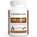 Real Mushrooms Lion's Mane Pet Mushroom Supplement - Pet Wellbeing Capsules - för Cat & Dog Supplement & Vitaminer - Support Mindful Routines - Organic, Vegan, Non-GMO, 120 Count