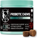 Calming Chews för hundar V-EST - Finns i 3 Formler: Kalmning, multivitamin eller probiotika - Mjuk Chews Chicken smak - Hjälper stress och ångest - 120 greve