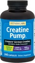 Fitness Labs Creatine Pump med L-Citrulline, L-arginin och Creapure Creatine Monohydrate - 240 kapslar