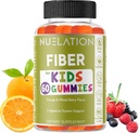 Fiber Gummies for Kids - 60 Count - Vegetarian, Gluten Free, Gelatin Free, Fiber Supplement for Kids - Prebiotic Fiber to Support Digestion, Bowel Movement & Immune Health