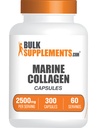 BulkSupplements.com Marine Collagen Capsules - Fish Collagen Supplement, Collagen for Women & Men - Hydrolyzed Collagen, Gluten Free, 5 Capsules per Servering, 300 Capsules (Pack of 1)