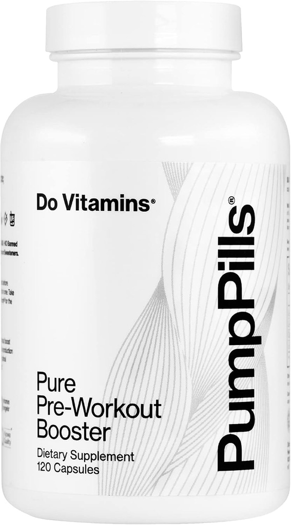 PumpPills Nitric Oxide Supplements for Men & Women - L Citrulline L Arginine Supplement - Stimulant Free Pre Workout Pills - Nitric Oxide Booster - Vegan, Paleo, Keto (120 kapslar)