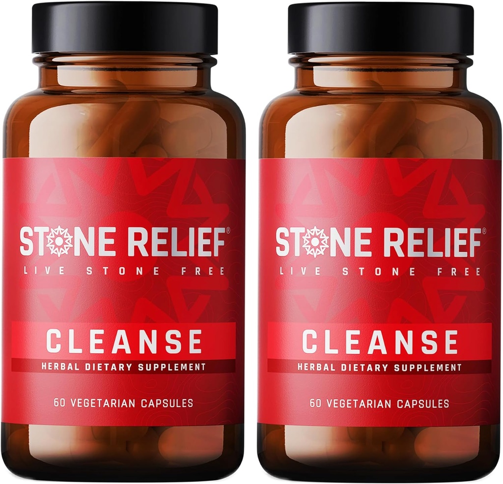 STONE RELIEF Cleanse - Premium Chanca Piedra Stone Breaker Complex - Bästa naturliga upplösning för män / kvinnor - naturlig njure rengöring & Detox Supplement - [2 Pack] - 120 kapslar - 1200mg