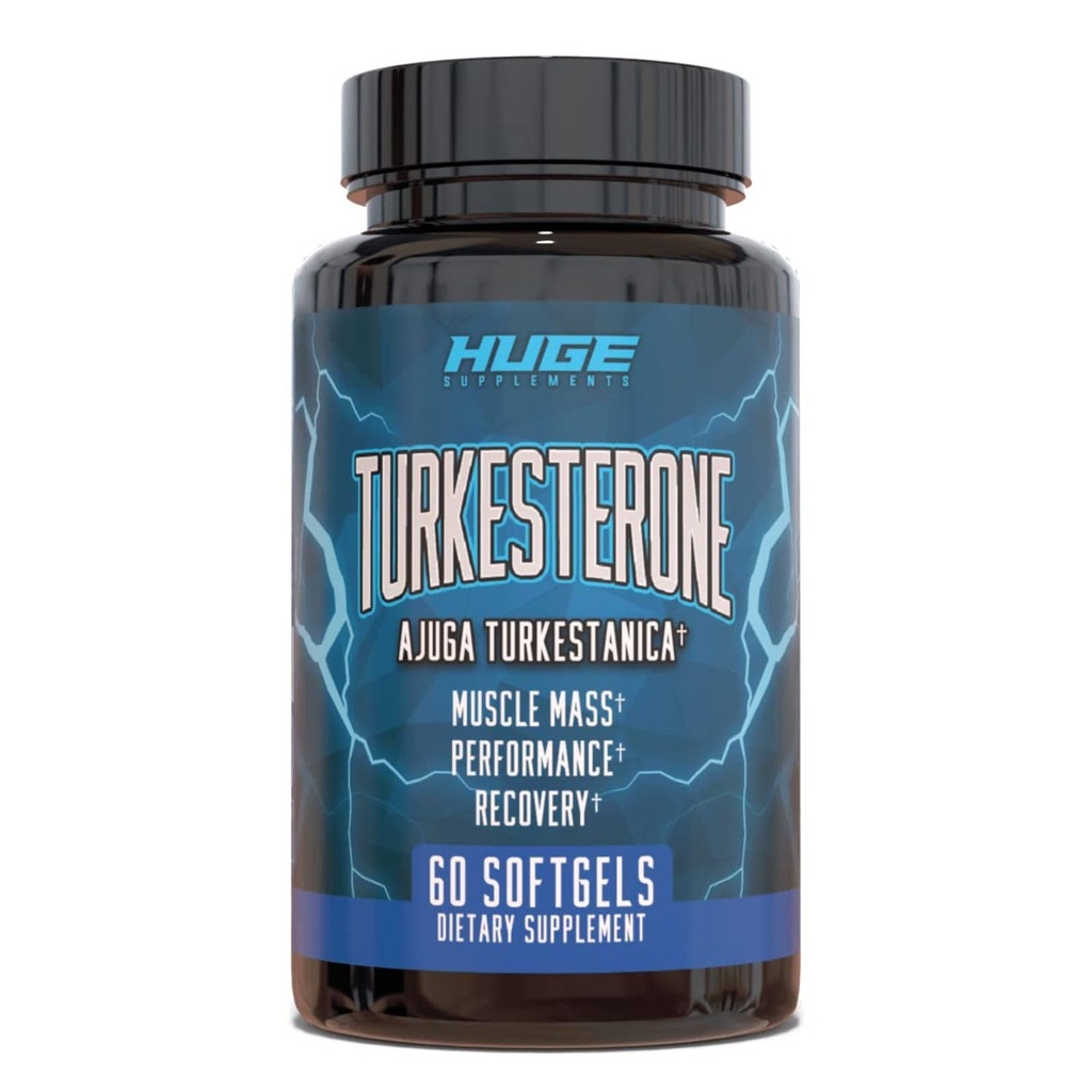 Turkesteron Supplement (500mg) Ajuga Turkestanica Extract, Förbättra Lean Muscle Mass, träningsprestanda, förbättra muskelåterhämtning med vår Softgel Absorption Technology (60 Softgels)