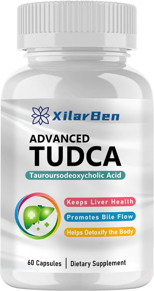 Generisk TUDCA Supplement-Liver Support, Cleanse Detox & Repair, Ultra Strength Bile Salt TUDCA 1000mg 60 kapslar