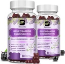 (2 Pack) Glukosamin Chondroitin Gummies, Extra Strength Joint Support Supplement med MSM & Elderberry för rörlighet och flexibilitet, Antioxidant Support för män och kvinnor, 120 Gummies