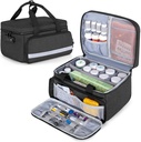 CURMIO Pill Bottle Organizer Storage, Medication Lock Box för Pill Organizer och Medicinska Supplies, Svart (Patented Design)