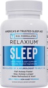 Relaxium Sleep Aid - Professionell styrka Formel för vuxna | 5mg Melatonin, Magnesium Glycinate, Valerest & Ashwagandha | Non-Habit Forming Sleep Support | 60 kapslar, 30-dagars leverans