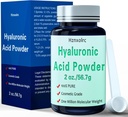 2 oz Hyaluronsyrapulver, 56,7 gram, hög molekylvikt, 100% ren, Premium Hyaluronsyrapulver för hudvård, Vegan, vattenlöslig