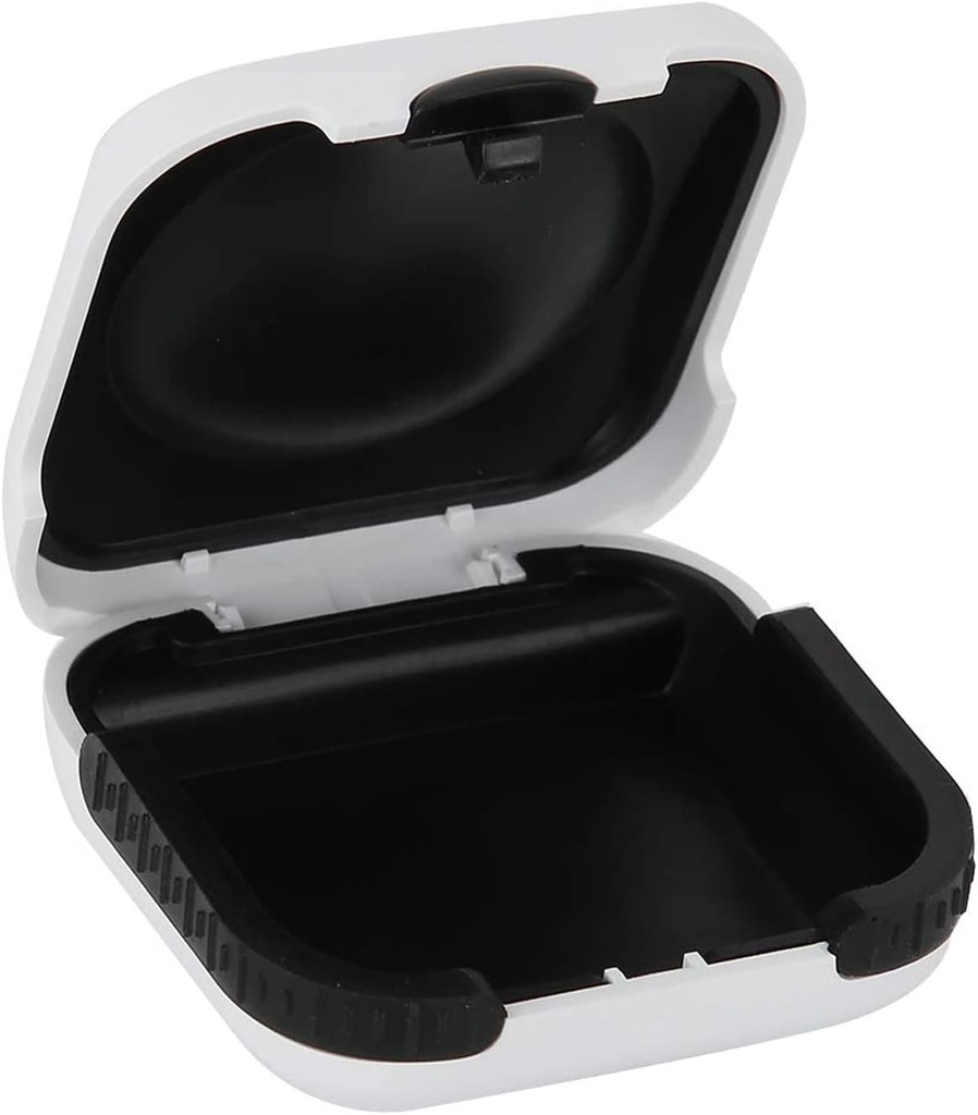 Hearing Aid Case Hard Small Splashproof 2.16 "*2.04"*0.39 "Cushioned Interior för 2 hörapparater, ITE, RIC, CIC, CIC