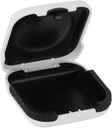Hearing Aid Case Hard Small Splashproof 2.16 "*2.04"*0.39 "Cushioned Interior för 2 hörapparater, ITE, RIC, CIC, CIC
