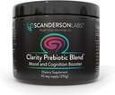 Clarity Prebiotic Blend - Optimera gut och humör via Gut-Brain-axeln - en månadsförsörjning - Lätt att använda, en Scoop blandar med flytande eller mat - Vegan, Soy-Free, Gluten-Free, Non-GMO